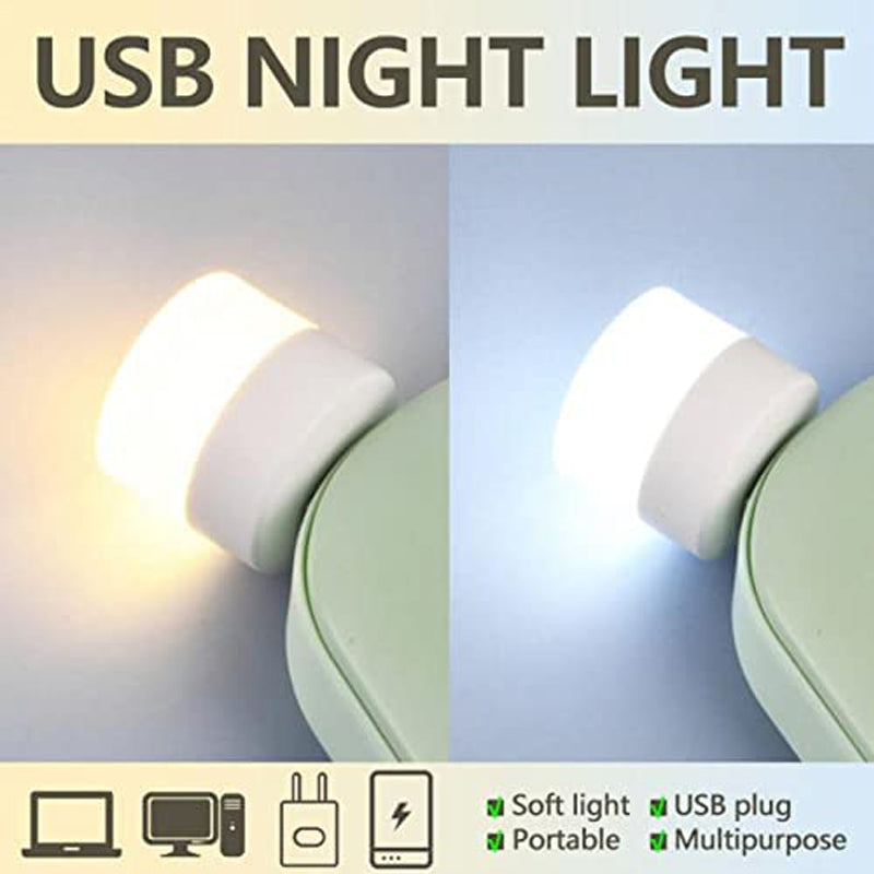 Mini Luz Noturna plugue USB com proteção para olhos